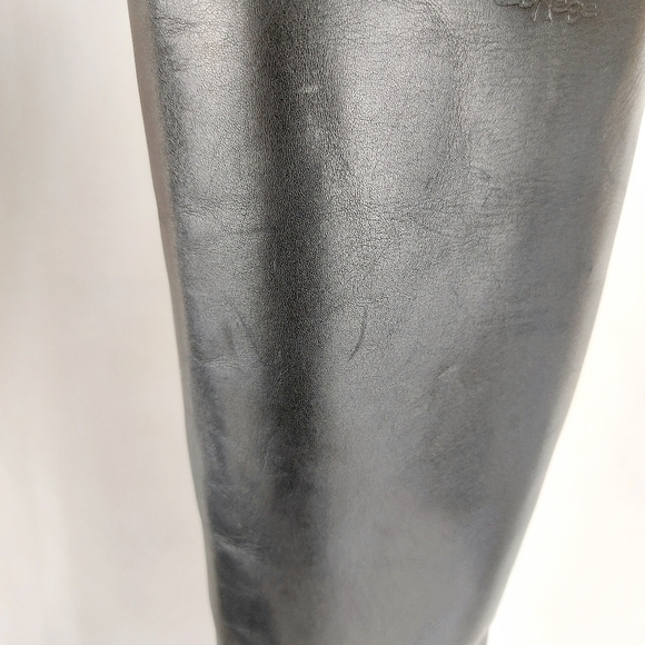 COLLÈGE black long leather winter Made in Canada Size 6B - Picture 8 of 16